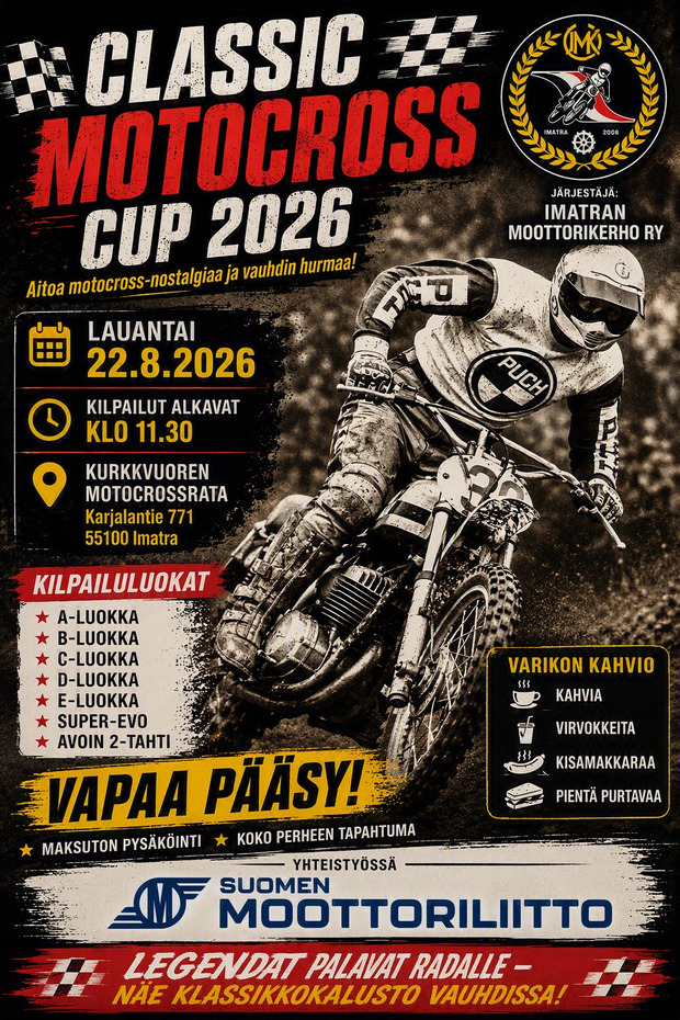 Classic Motocross Cup Imatra 22.8.2026